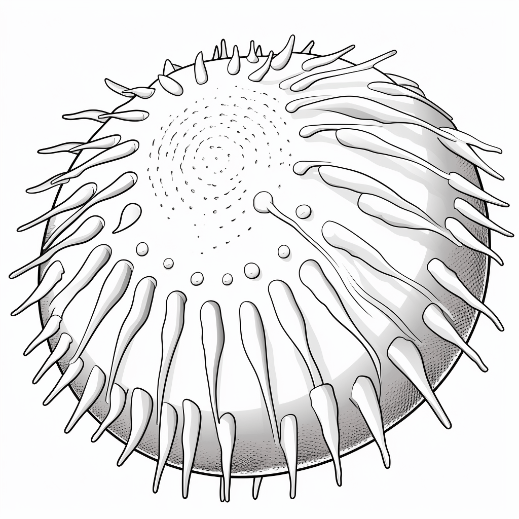 Ovularer Seeigel Ausmalbild und Malvorlage