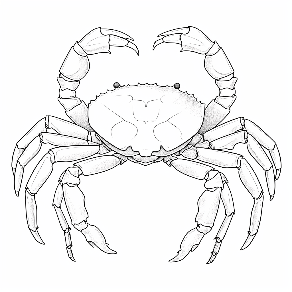 Pfeilkrabbe mit langen Scheren Ausmalbild und Malvorlage