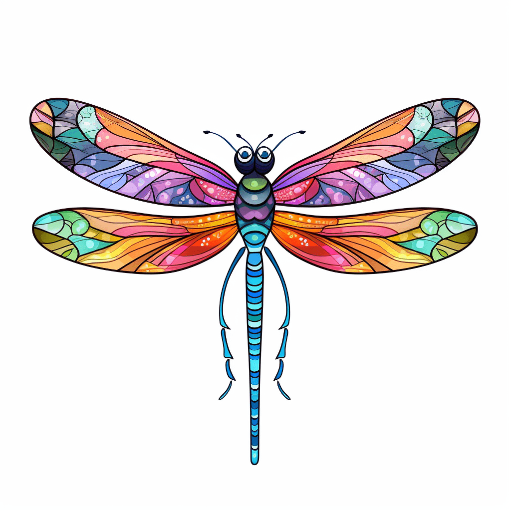 Prächtige Libelle Ausmalbild und Malvorlage