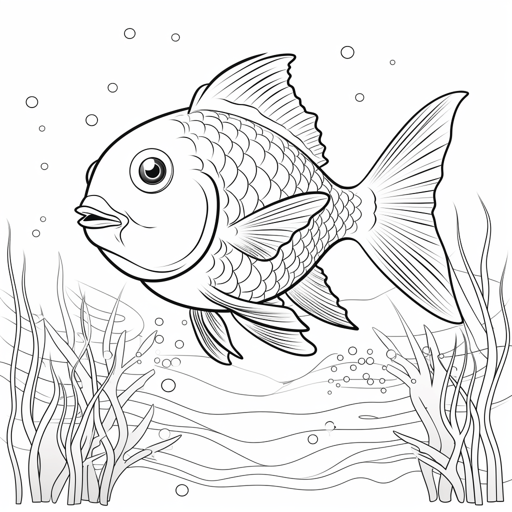 Regenbogenfisch plaudert mit Krabbe Ausmalbild und Malvorlage