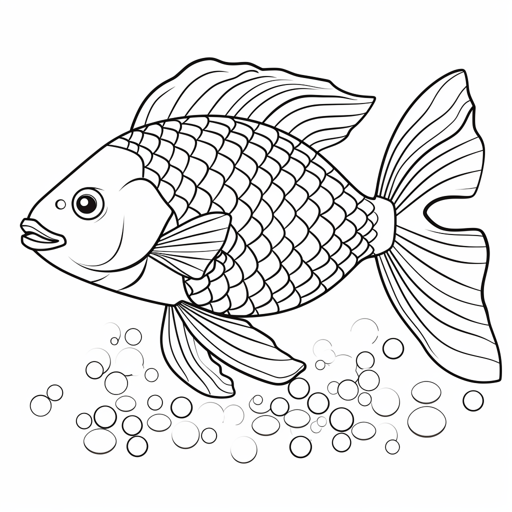 Regenbogenfisch schenkt seine Schuppen Ausmalbild und Malvorlage