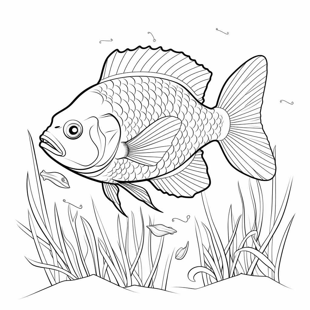 Regenbogenfisch streitet mit Krabbe Ausmalbild und Malvorlage