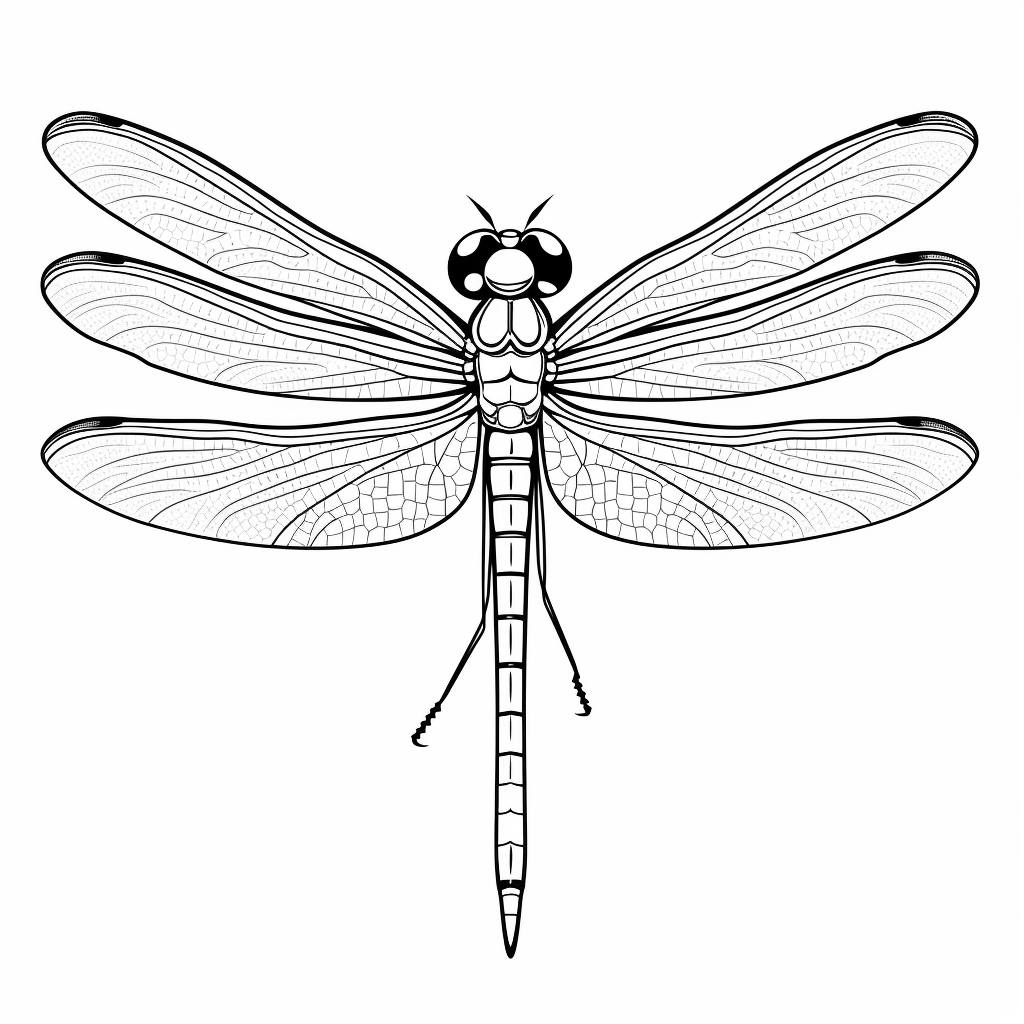 Riesige Libelle Ausmalbild und Malvorlage