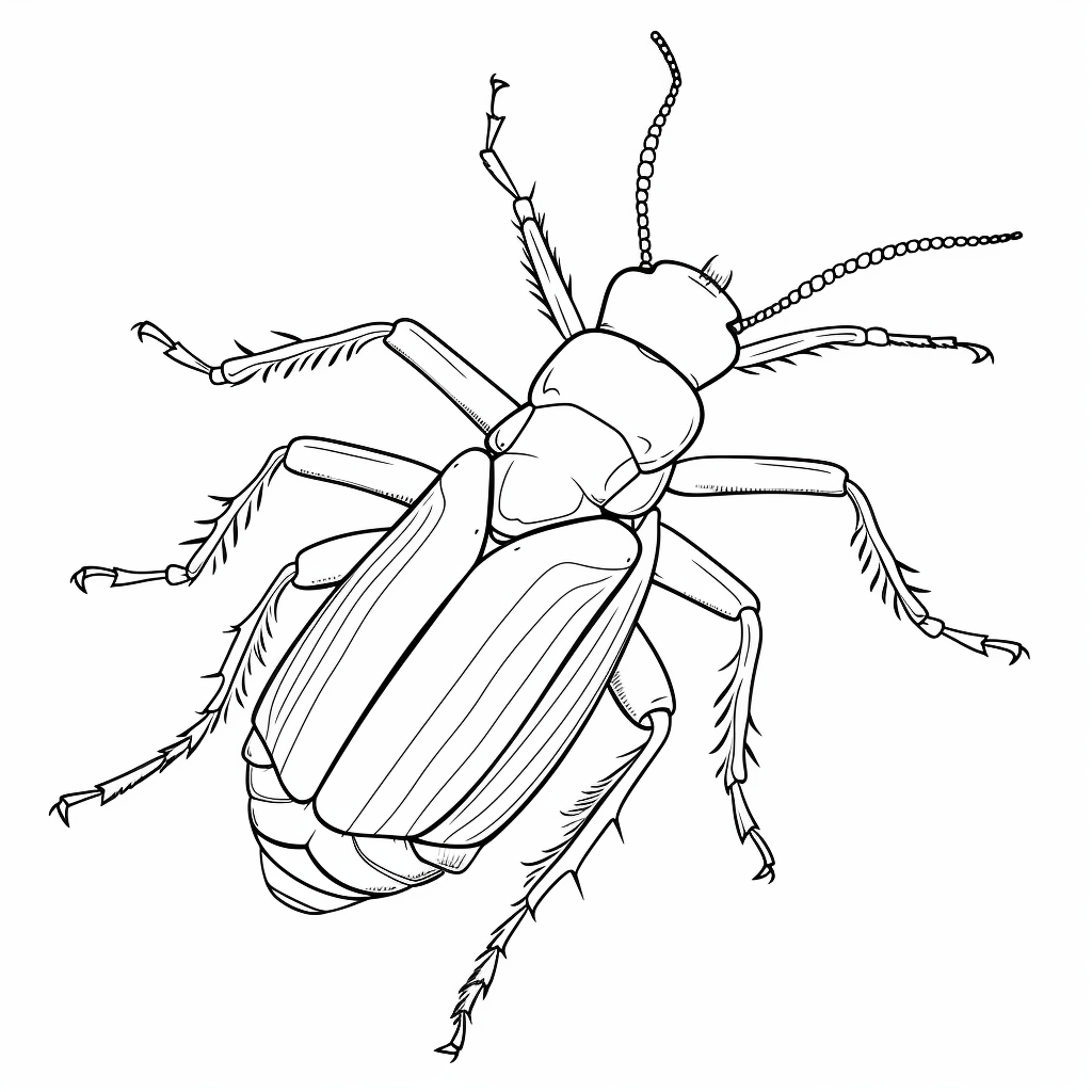 Schabe kommuniziert mit Fühlern Ausmalbild und Malvorlage