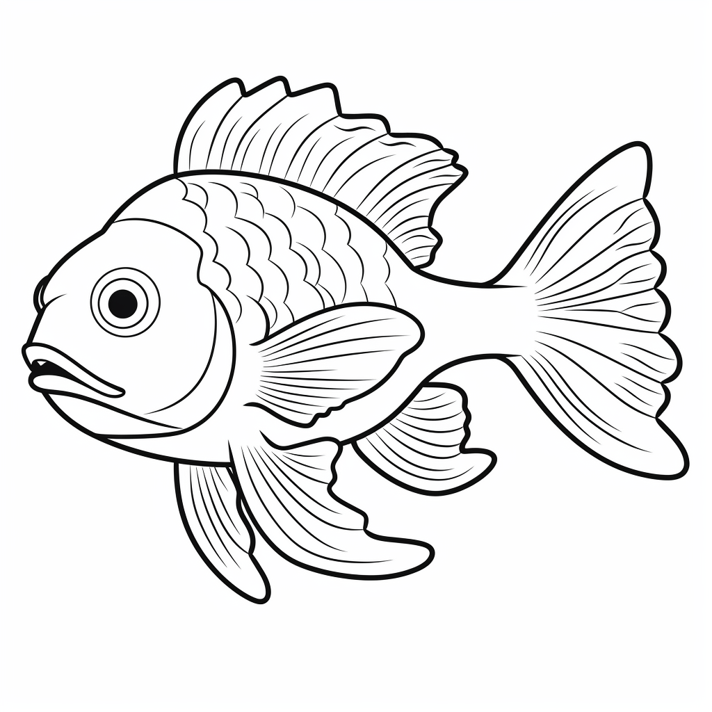 Schnurrbart kitzelt den Barsch Ausmalbild und Malvorlage