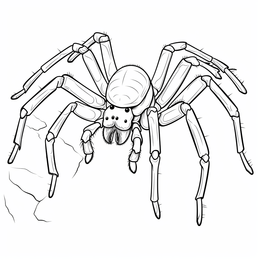 Schöne Spinne Ausmalbild und Malvorlage