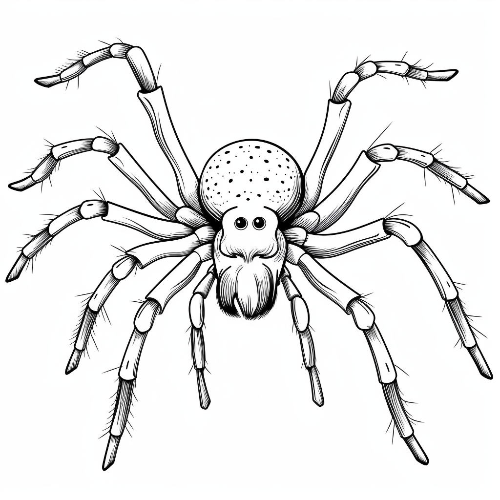 Spinne fängt Fliege im Netz Ausmalbild und Malvorlage
