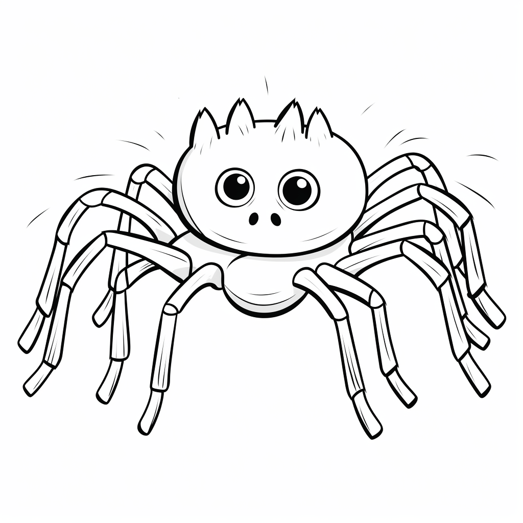 Spinne lacht über eine Maus, die in eine Falle geraten ist Ausmalbild und Malvorlage