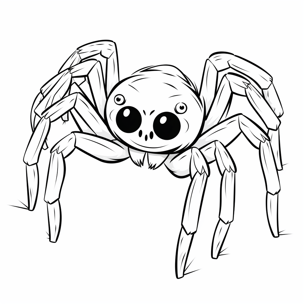 Spinne mit dicken Körper (Vogelspinne) Ausmalbild und Malvorlage