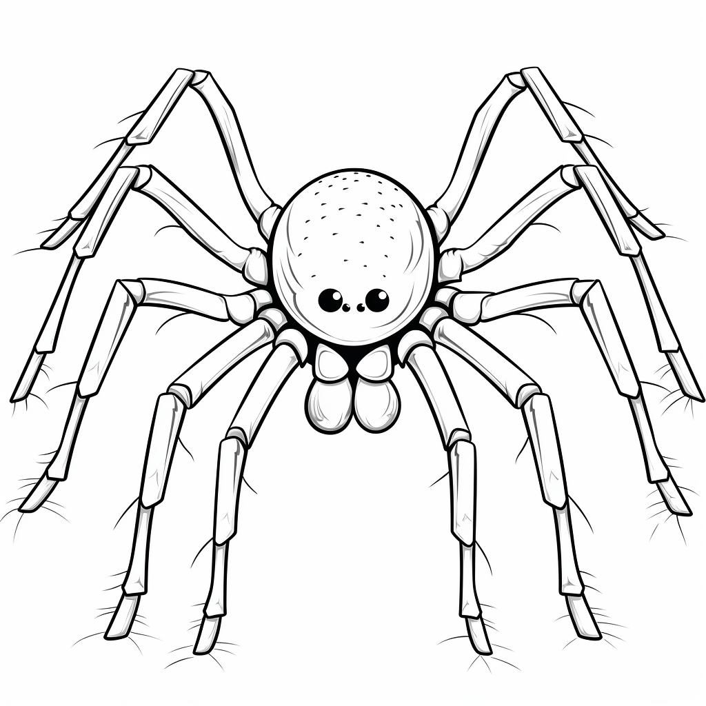 Spinne mit langen Beinen (Weberknecht) Ausmalbild und Malvorlage