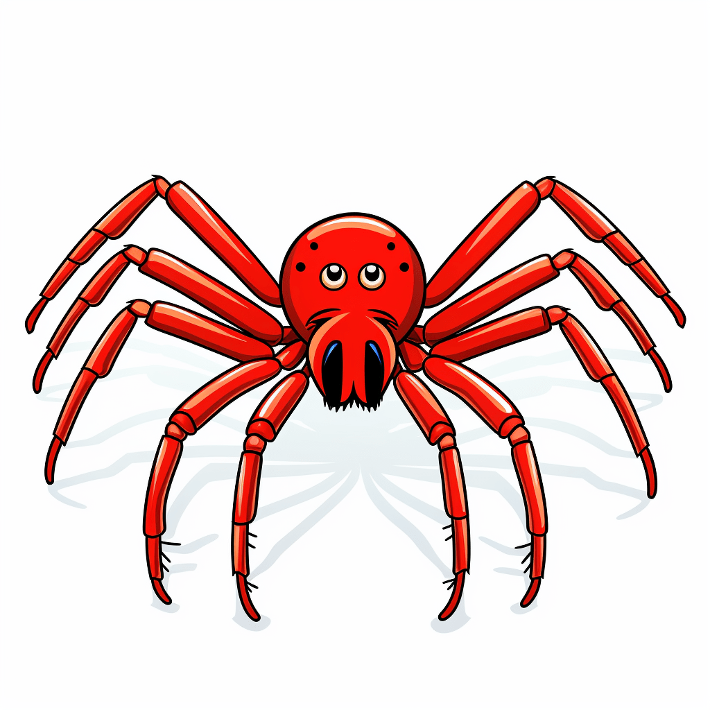 Spinne mit rotem Punkt auf dem Rücken (Kreuzspinne) Ausmalbild und Malvorlage