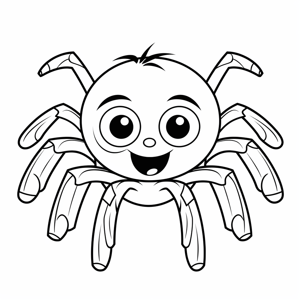 Spinne mit weißem Kreuz auf dem Bauch (Gartenkreuzspinne) Ausmalbild und Malvorlage