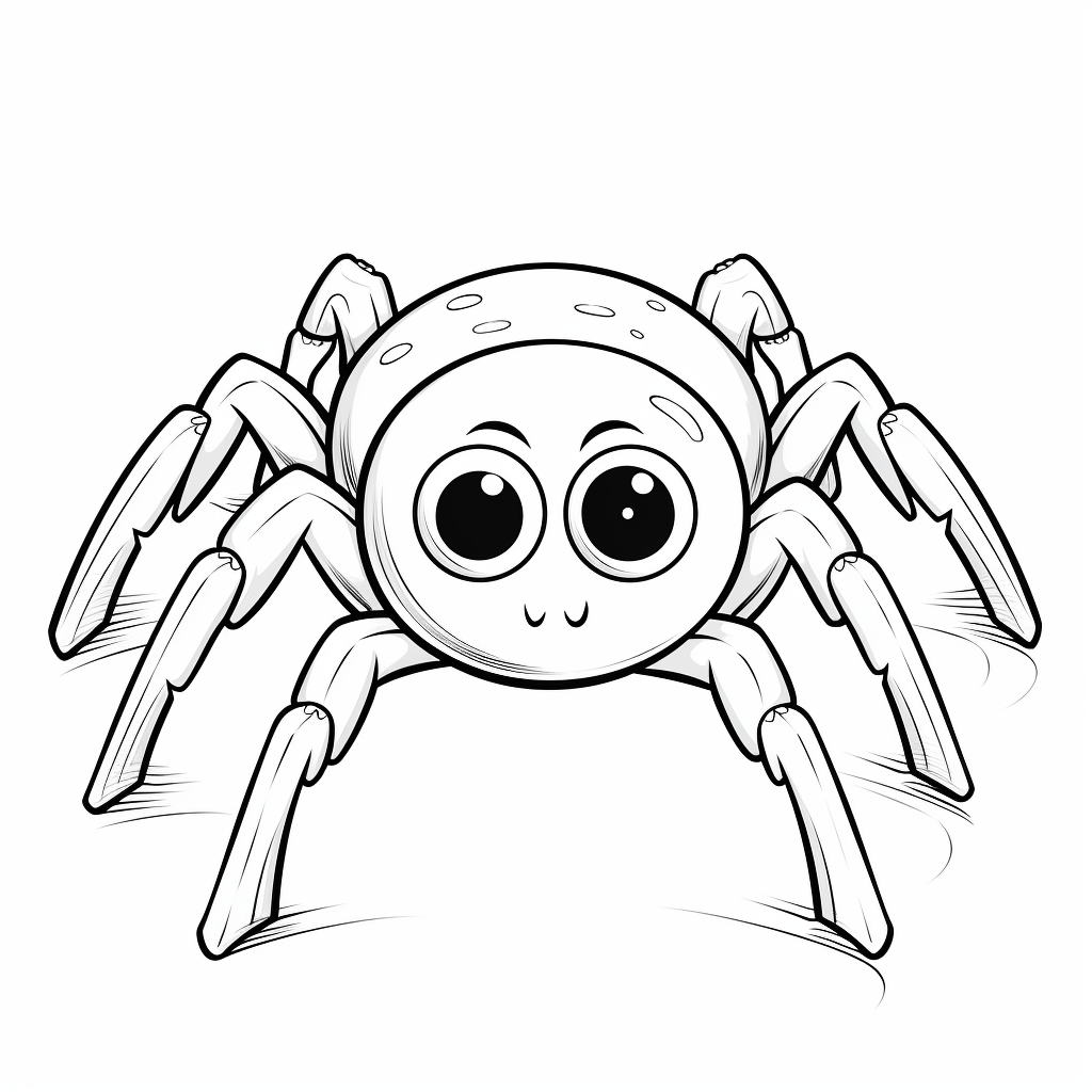 Spinne spielt Gitarre Ausmalbild und Malvorlage