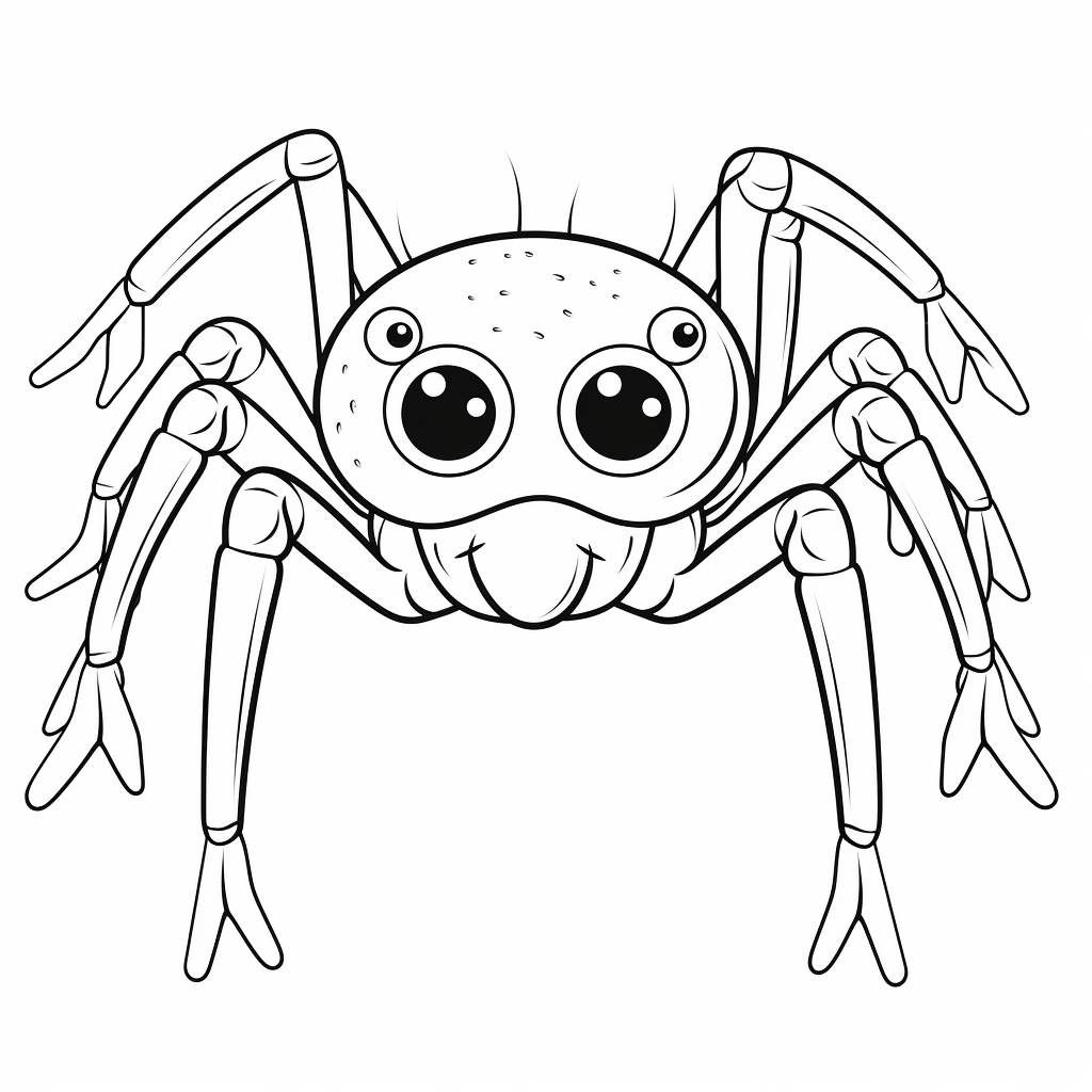 Spinne springt auf das Blatt (Zwergspringspinne) Ausmalbild und Malvorlage