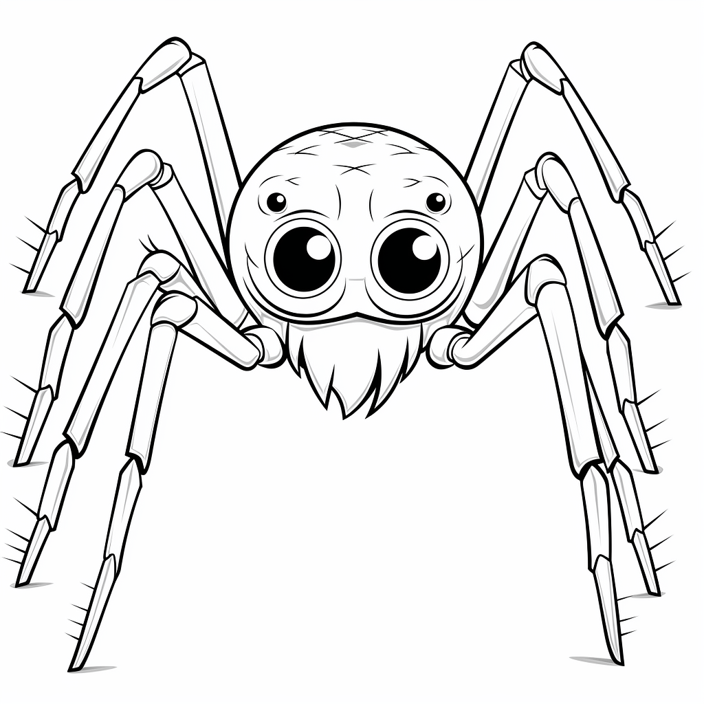 Spinne stellt sich einem Frosch entgegen Ausmalbild und Malvorlage