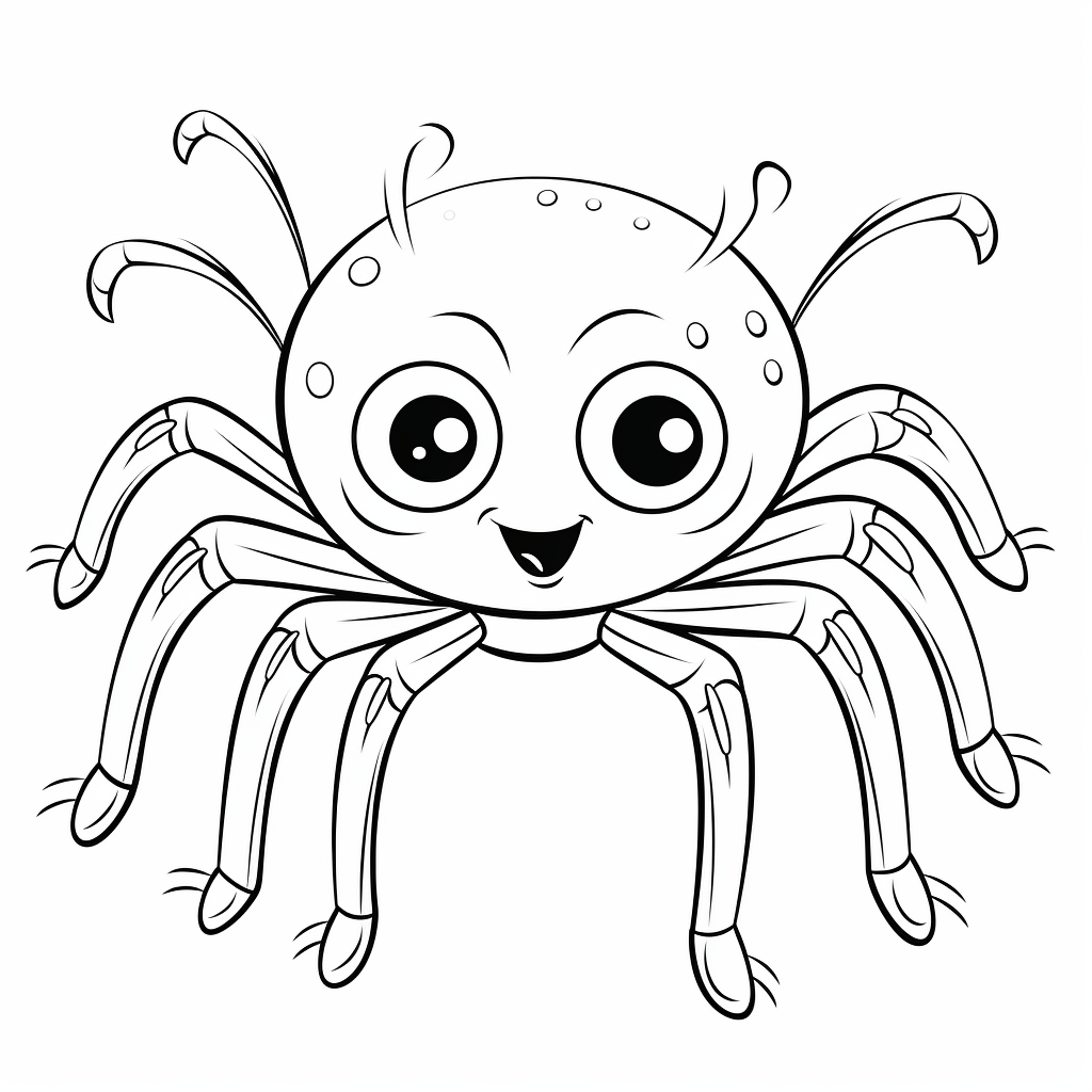 Spinne trägt einen Hut Ausmalbild und Malvorlage