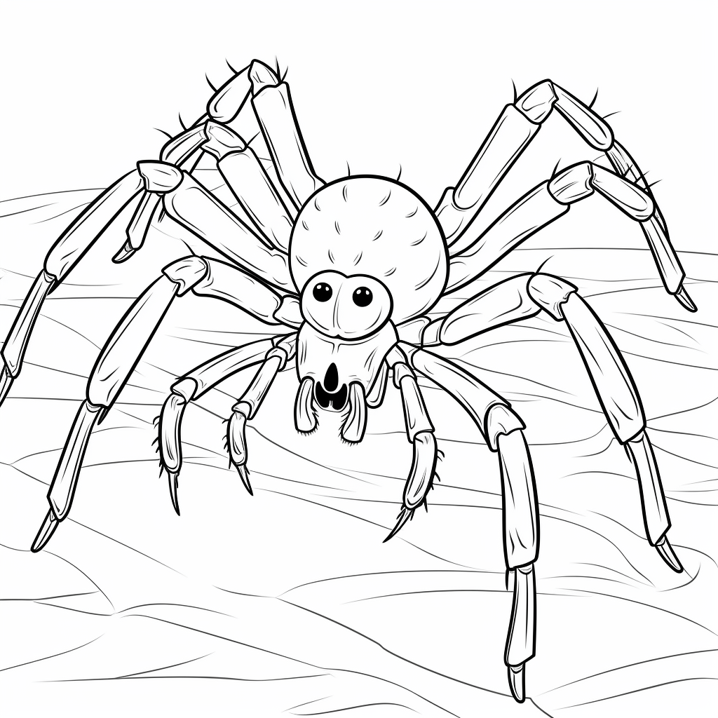 Spinne und Weberknecht sind Feinde Ausmalbild und Malvorlage