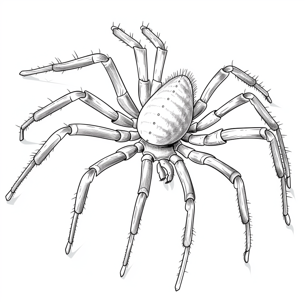 Spinne und Weberknecht sind Freunde Ausmalbild und Malvorlage