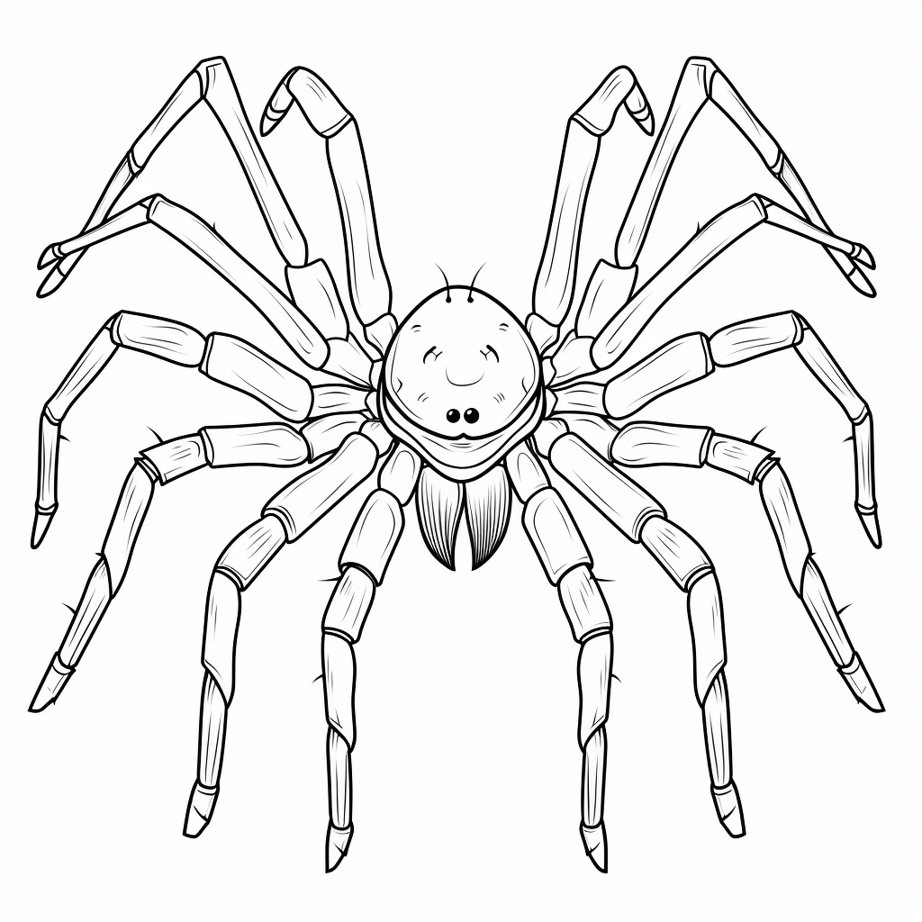 Spinne webt Netz Ausmalbild und Malvorlage