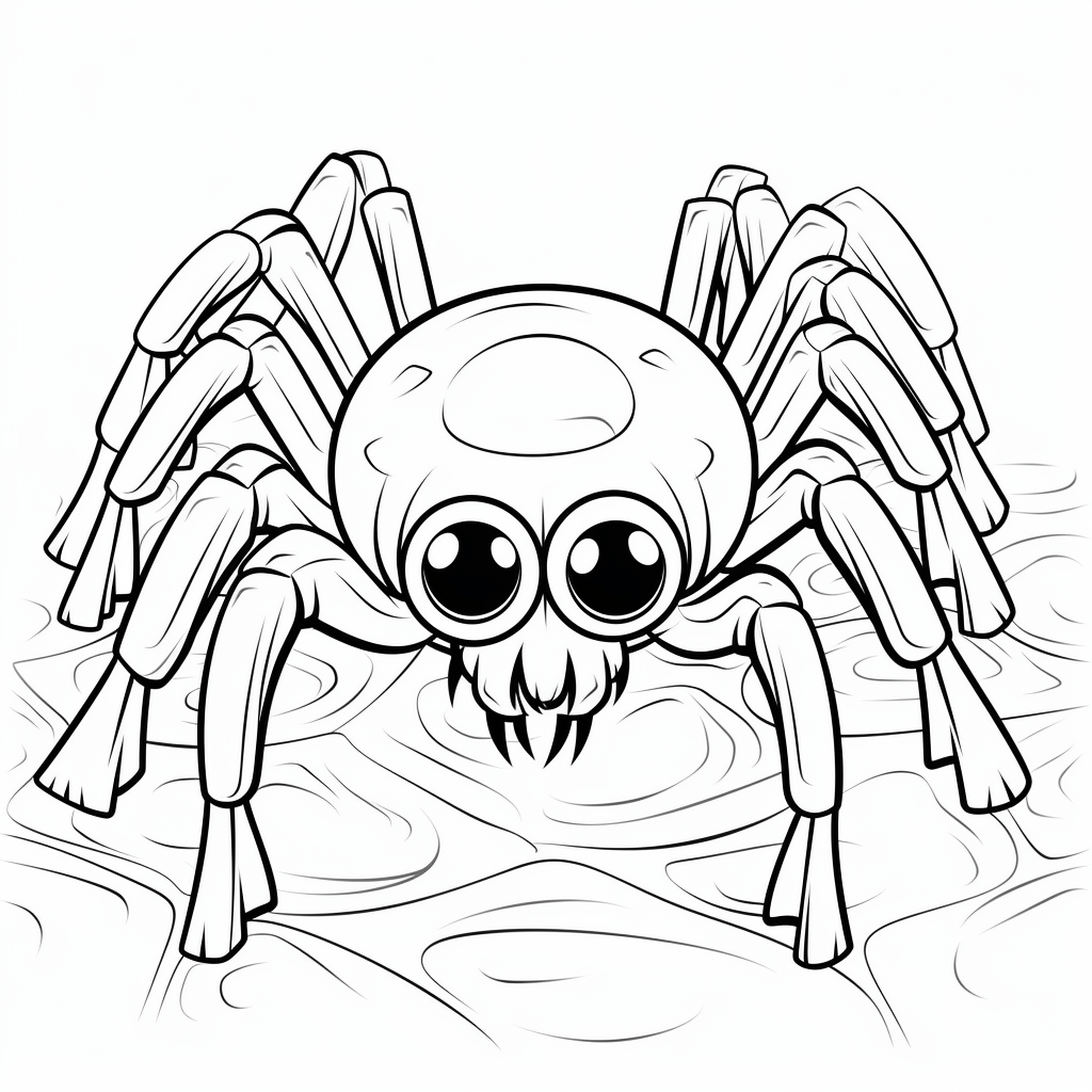 Spinne zerstört ein Schneemann Ausmalbild und Malvorlage
