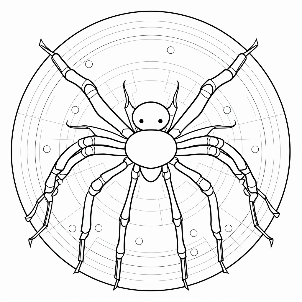 Springspinne winkt Ausmalbild und Malvorlage
