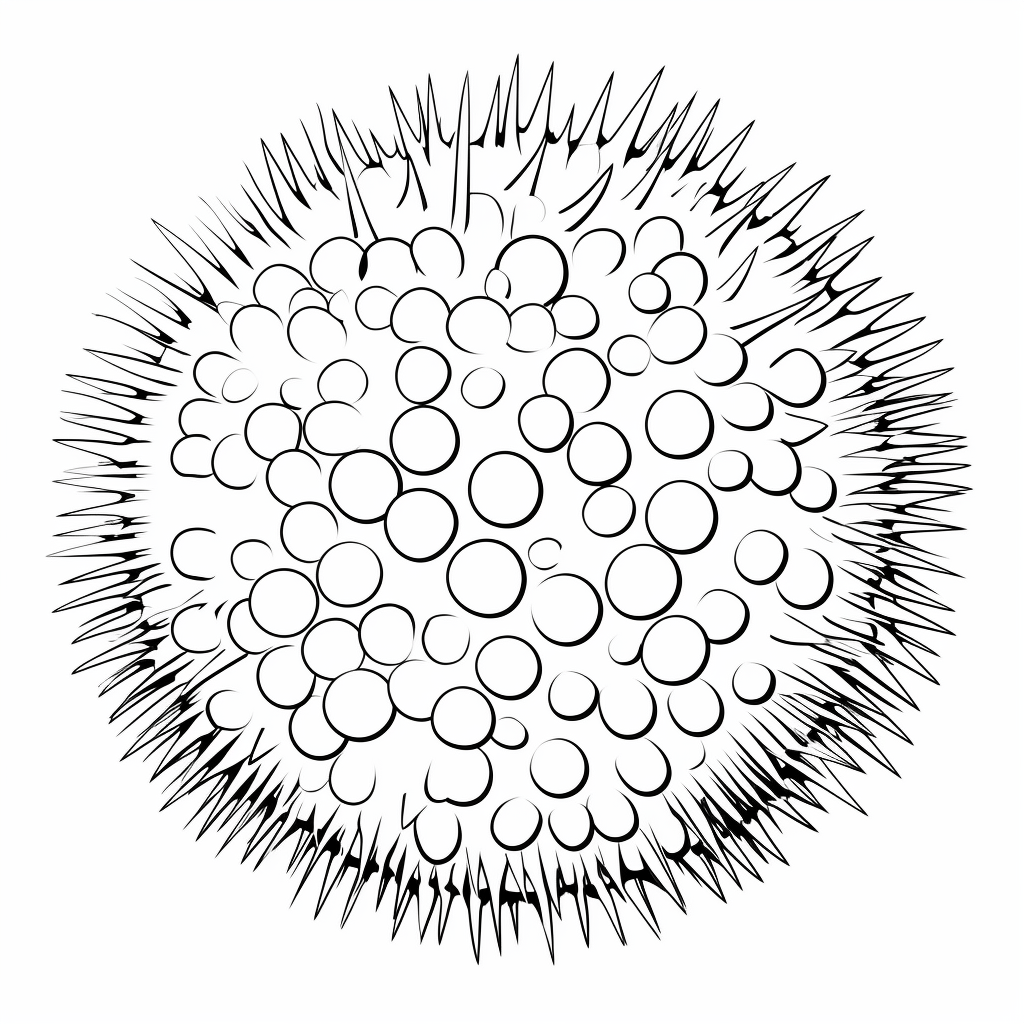 Strahlender Seeigel Ausmalbild und Malvorlage