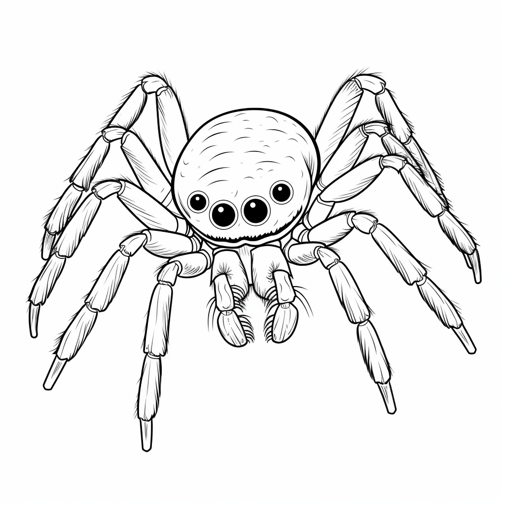 Sympathische Springspinne Ausmalbild und Malvorlage