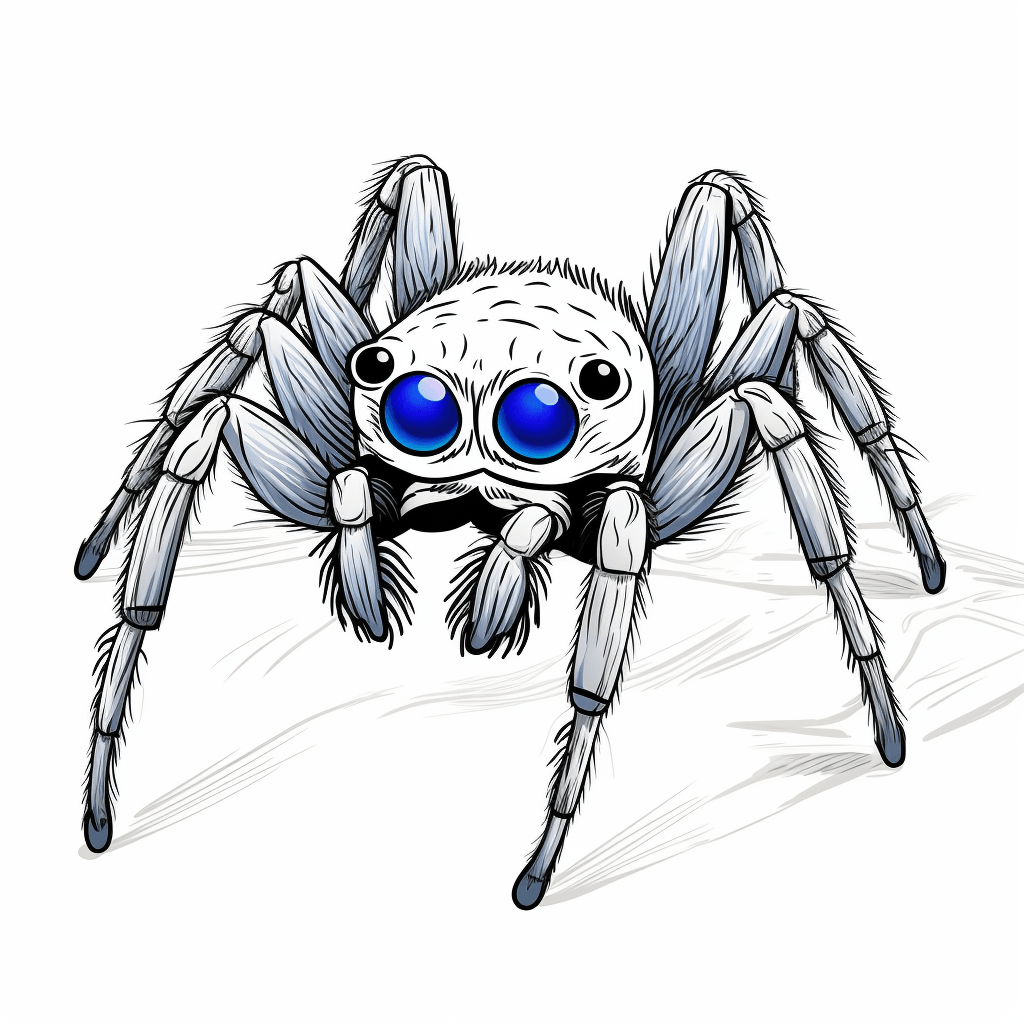 Tapfere Springspinne Ausmalbild und Malvorlage