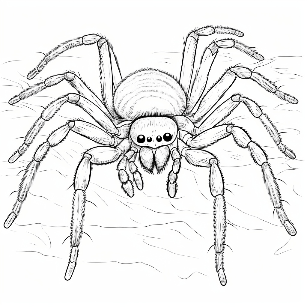 Weberknecht Spinne Ausmalbild und Malvorlage