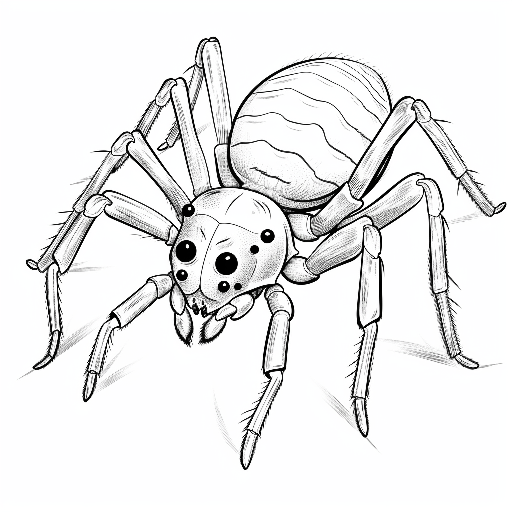 Weberknecht Spinne Ausmalbild und Malvorlage