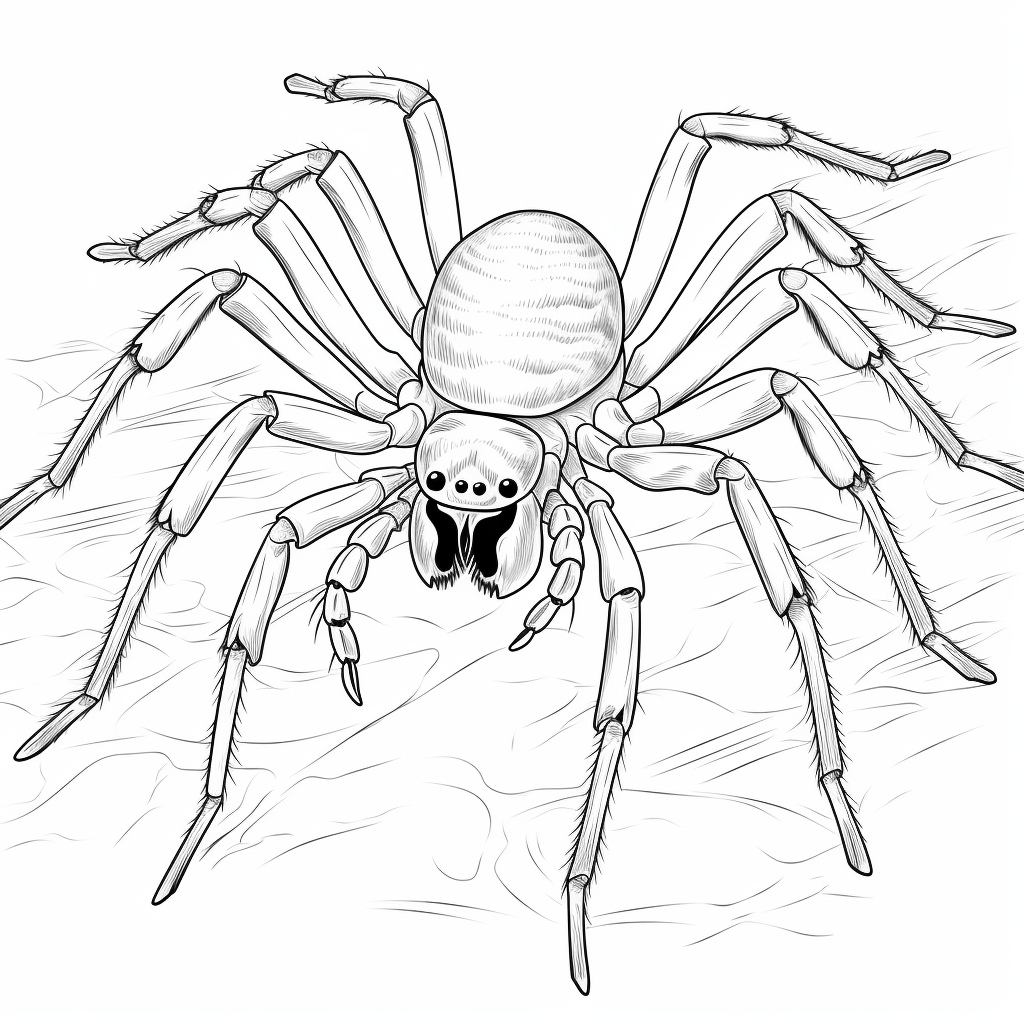 Weberknecht opfert ein Bein an eine Spinne Ausmalbild und Malvorlage