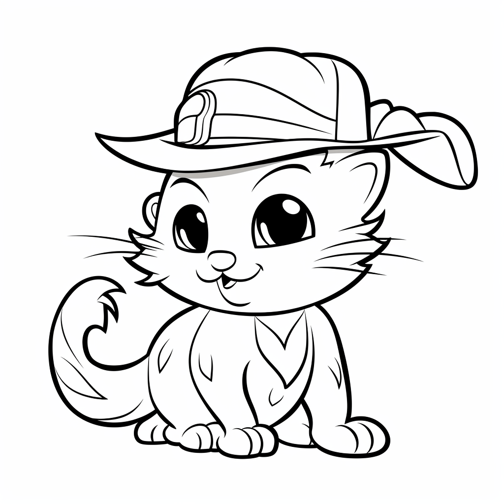 Wels mit Hut Ausmalbild und Malvorlage