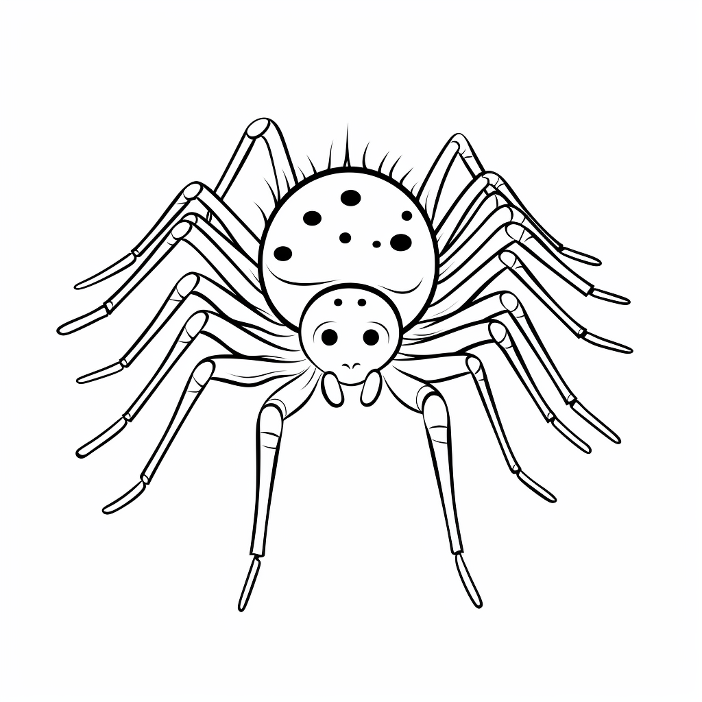 Winkende Springspinne Ausmalbild und Malvorlage