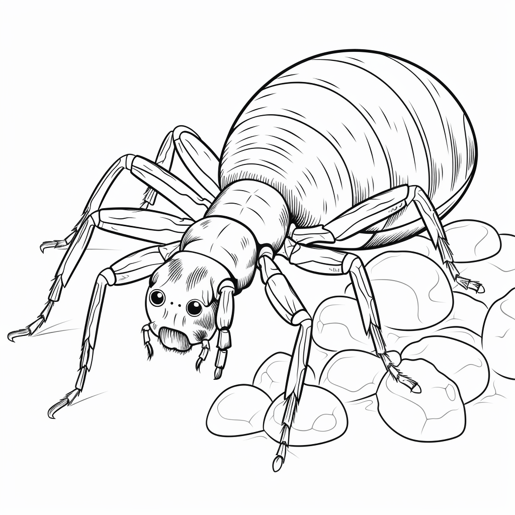 Zebraspinne schützt ihr Eikokon vor Räubern Ausmalbild und Malvorlage