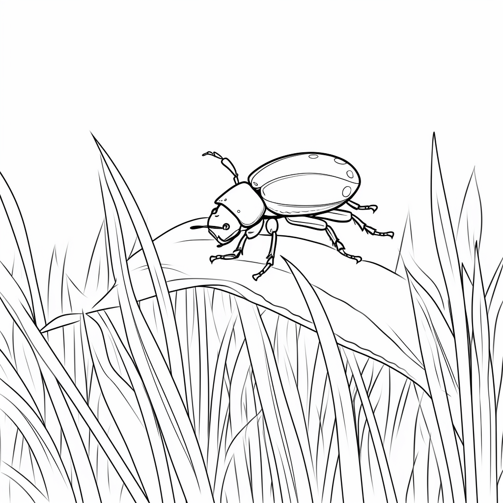 Zecke im Gras Ausmalbild und Malvorlage