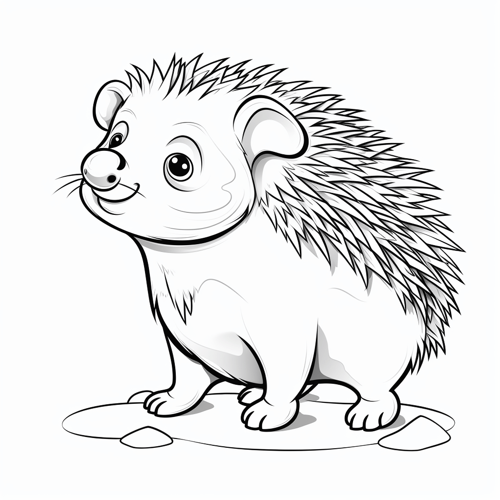 Zecke steckt in Igel Ausmalbild und Malvorlage