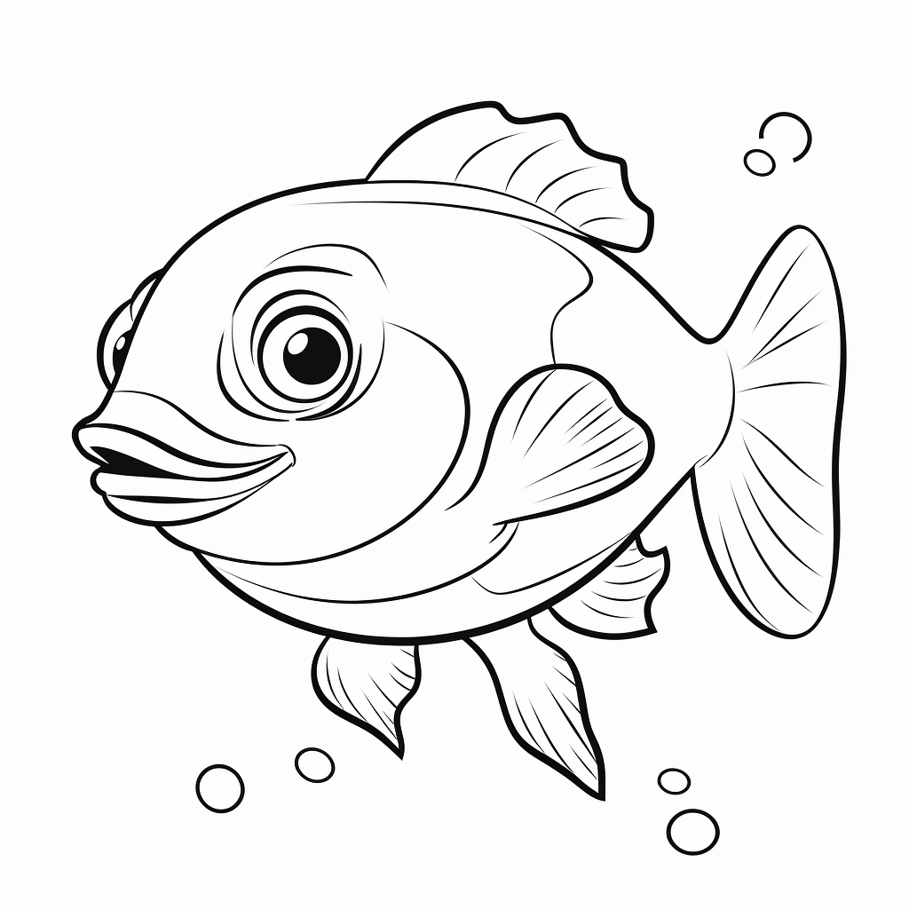 Zufriedener Pinguinfisch Ausmalbild und Malvorlage