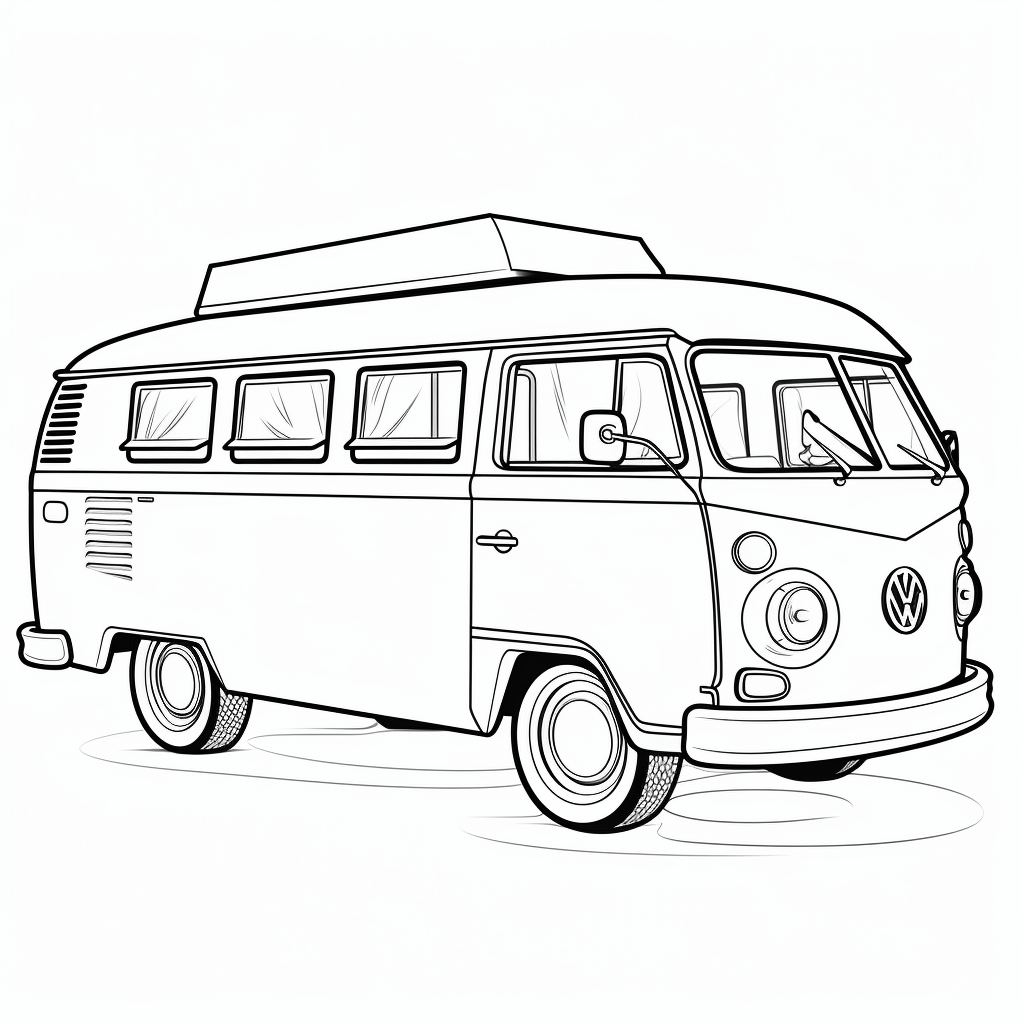 Altes Wohnmobil Ausmalbild und Malvorlage