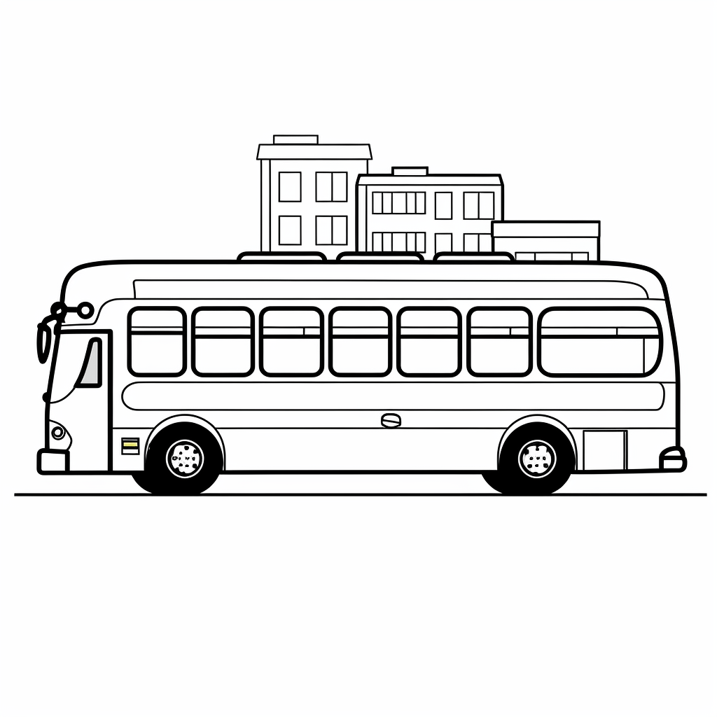 Bus Mit Glasw Nden Happycoloring Net