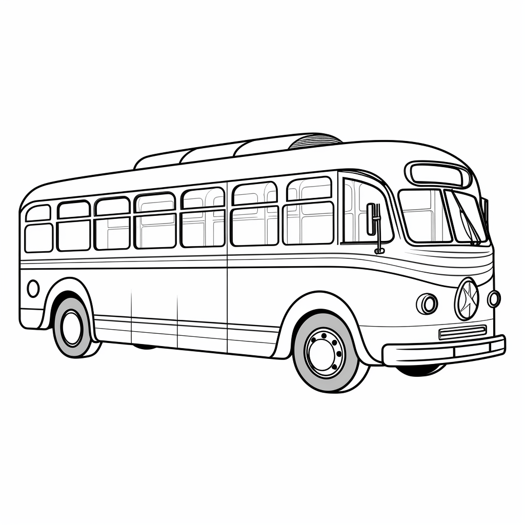 Bus Mit Vielen Fenstern Happycoloring Net