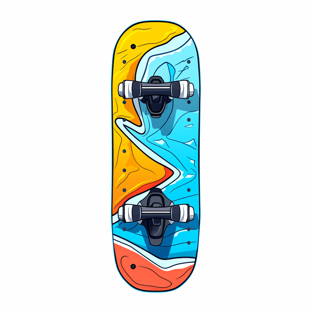 Farbenfrohes Snowboard-Outfit Ausmalbild und Malvorlage