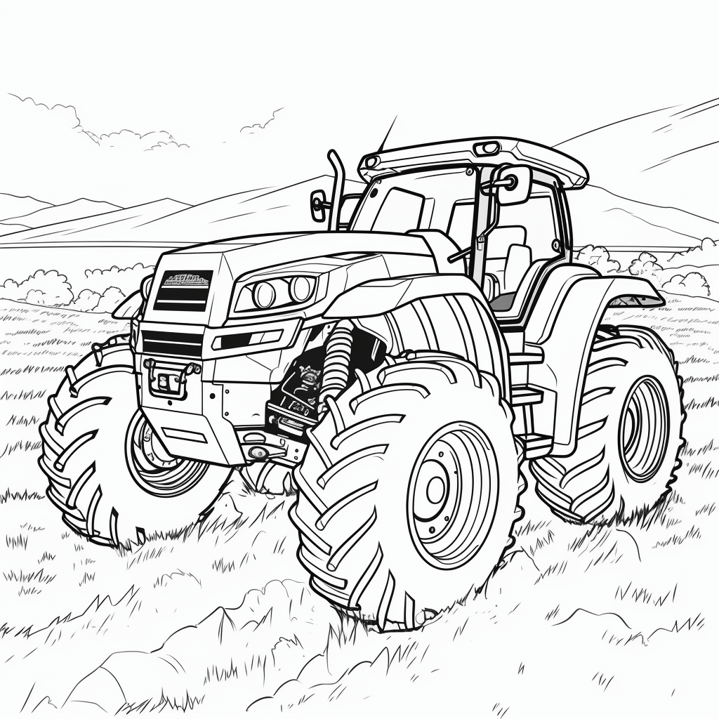 Farm-Quad Ausmalbild und Malvorlage