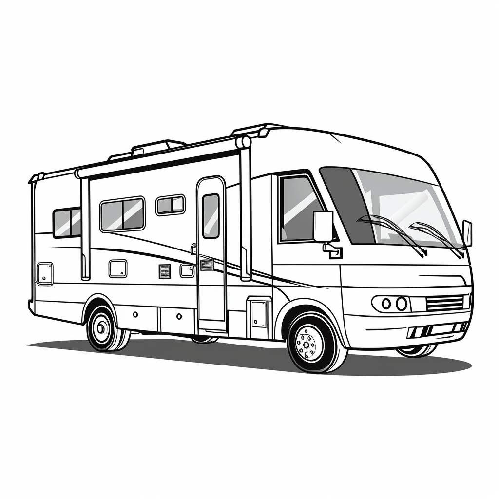 Individuelles Wohnmobil Ausmalbild und Malvorlage