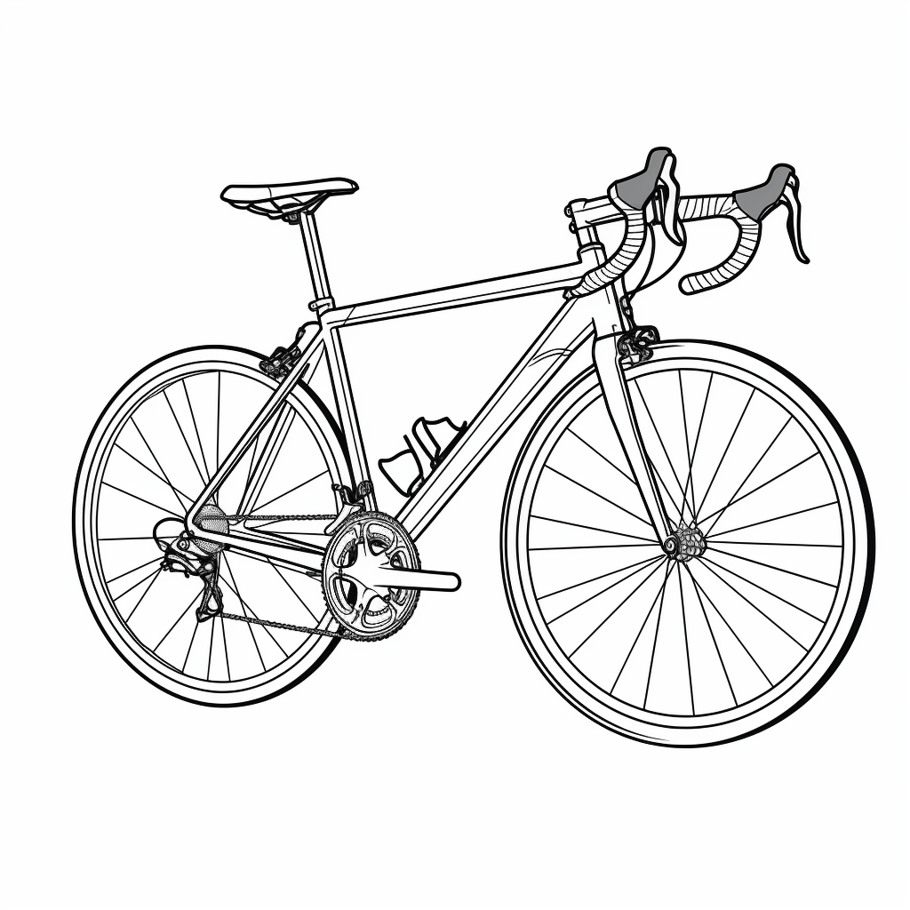 Klassisches Stahl-Rennrad Ausmalbild und Malvorlage