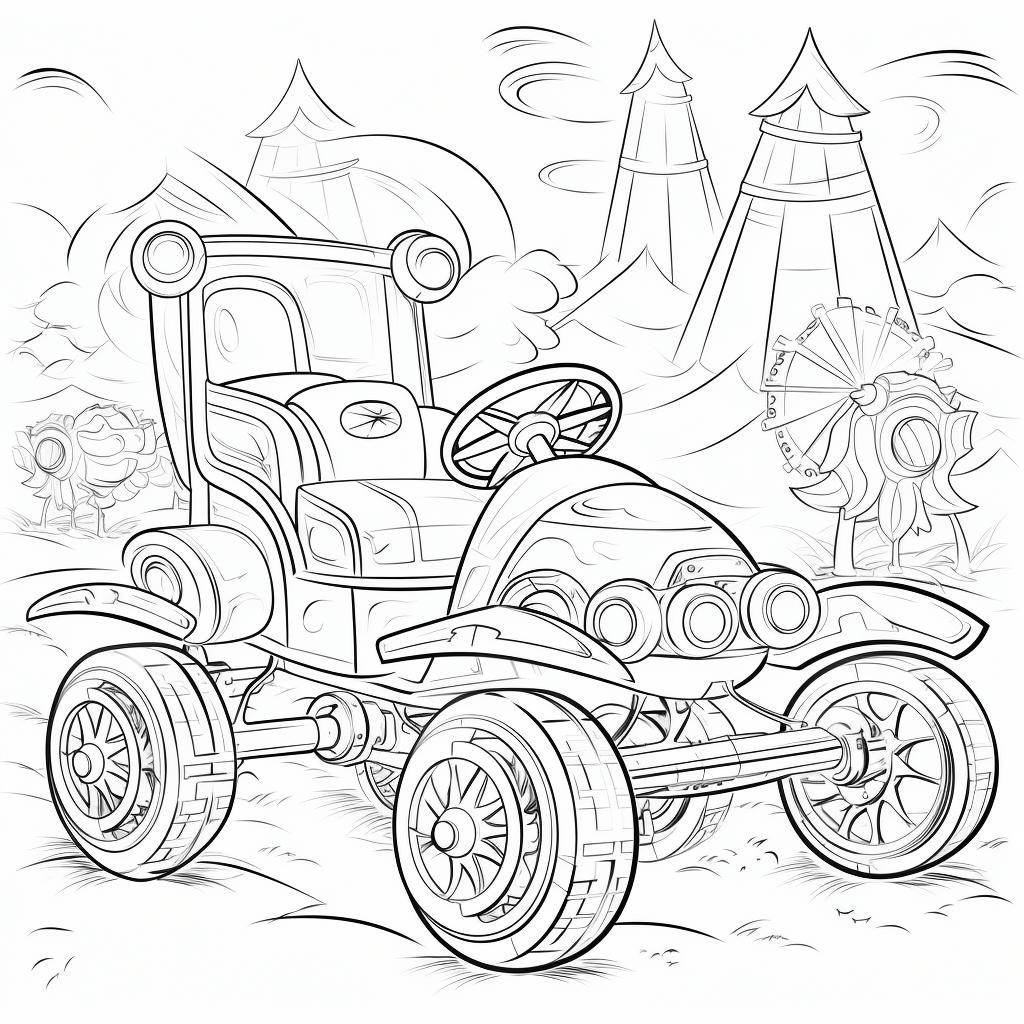 Kleines Kinder-Quad Ausmalbild und Malvorlage