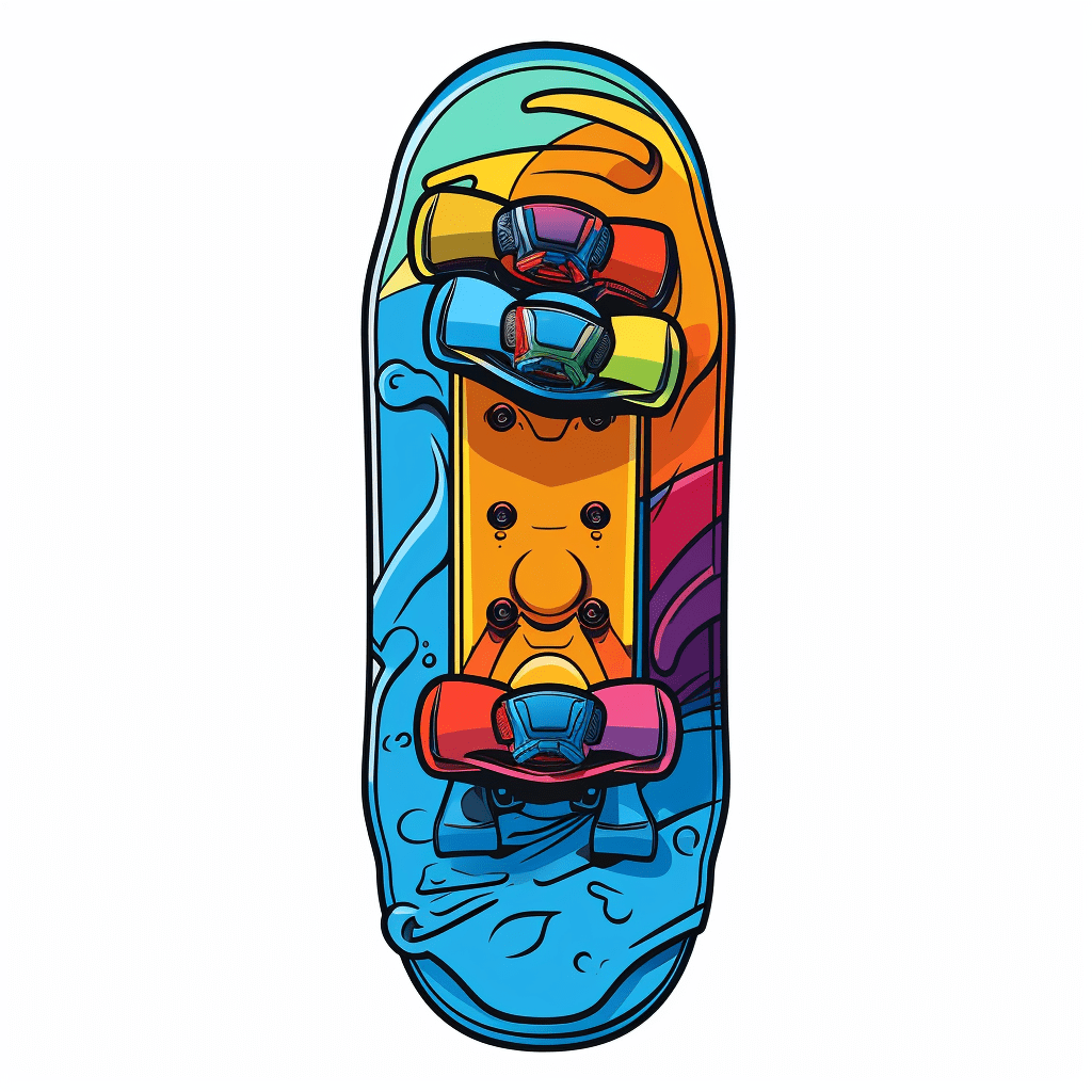 Leuchtendes Snowboard-Muster Ausmalbild und Malvorlage