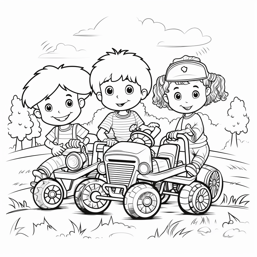 Mini-Quad für Kinder Ausmalbild und Malvorlage