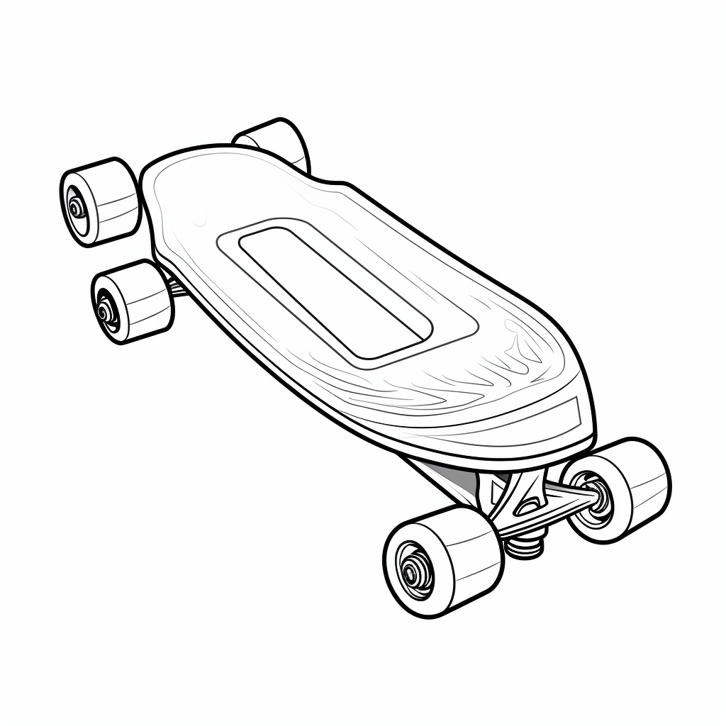 Skateboard hat viele Erinnerungen Ausmalbild und Malvorlage