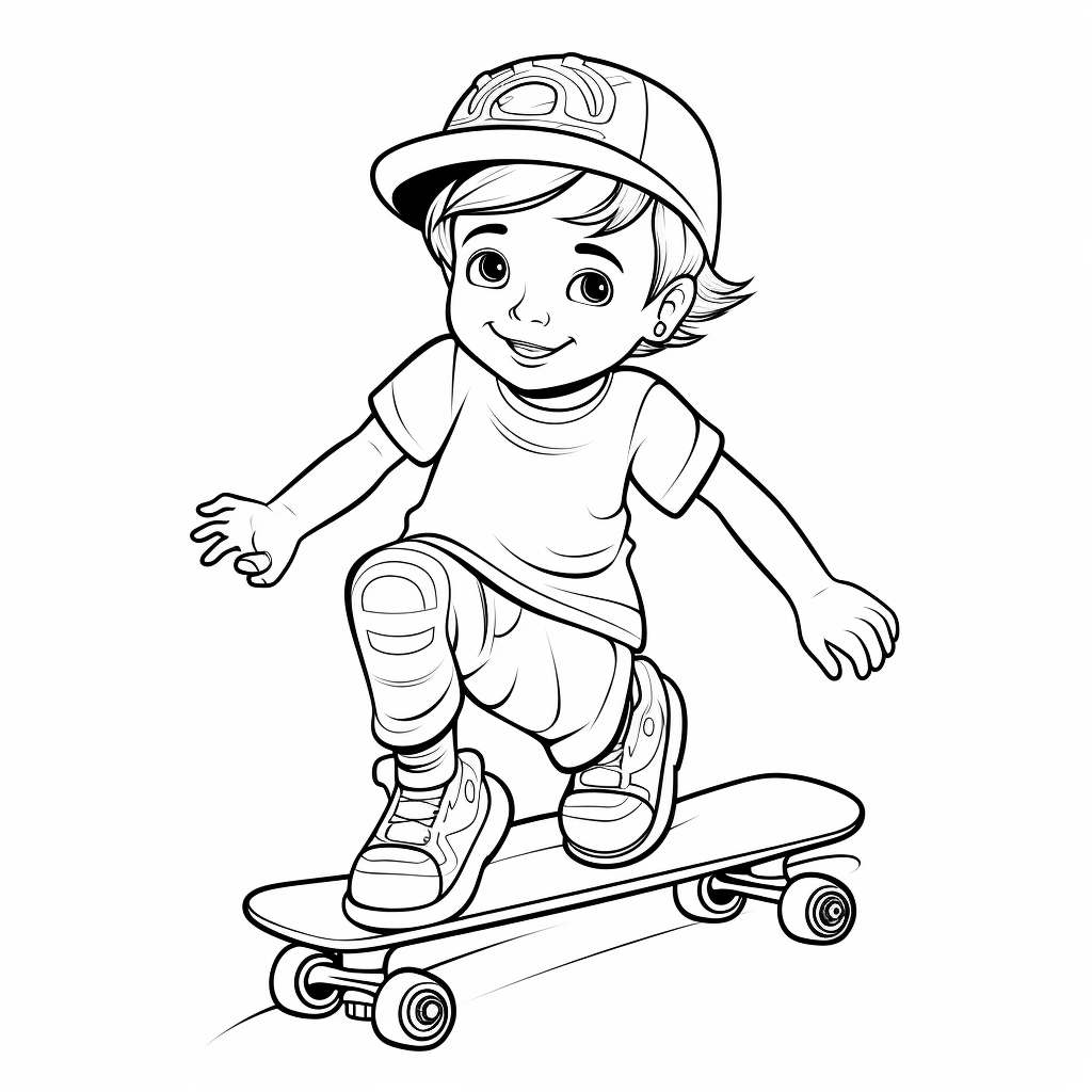 Skateboard ist leicht und handlich Ausmalbild und Malvorlage