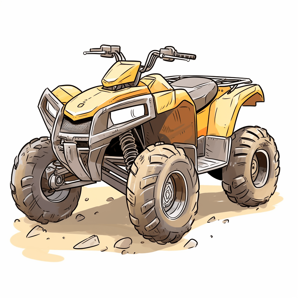 Sportliches Quad Ausmalbild und Malvorlage